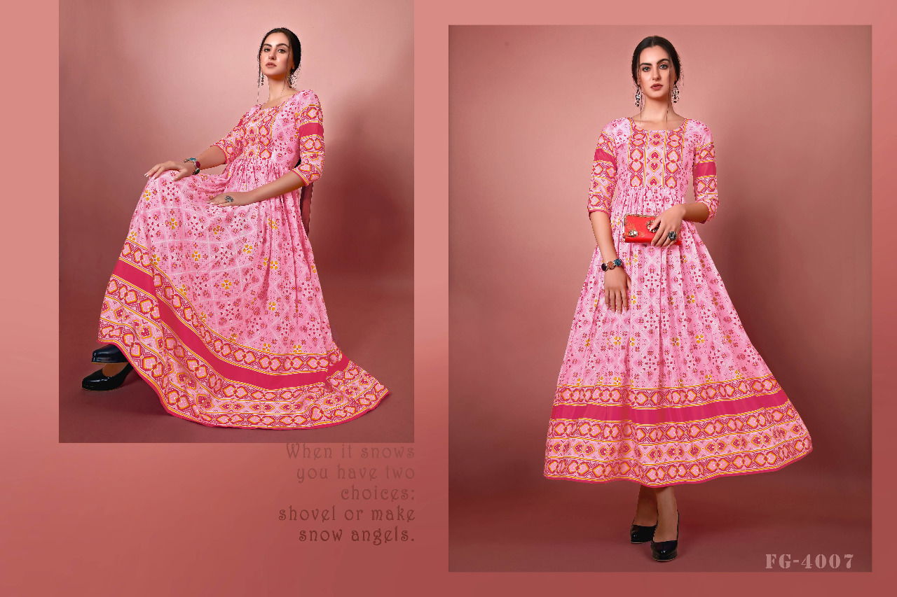 Fg Jennifer 4006 Fancy Anarkali Long Kurti Collection